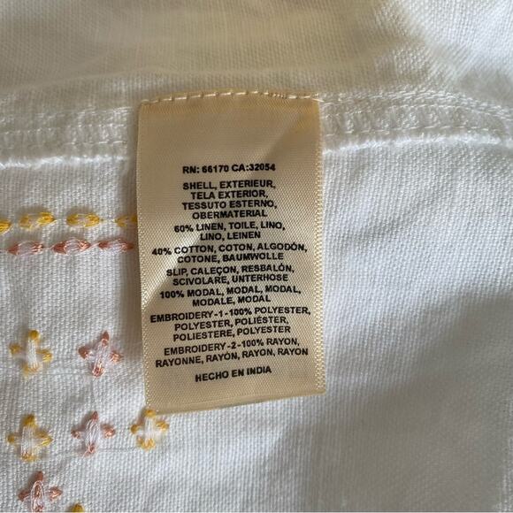 Holding Horses Anthropologie White Linen Fruit Salad Dress size small - Picture 12 of 13